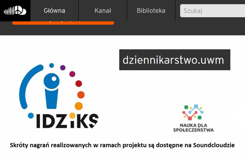 Platforma Soundcloud dziennikarstwo.uwm
